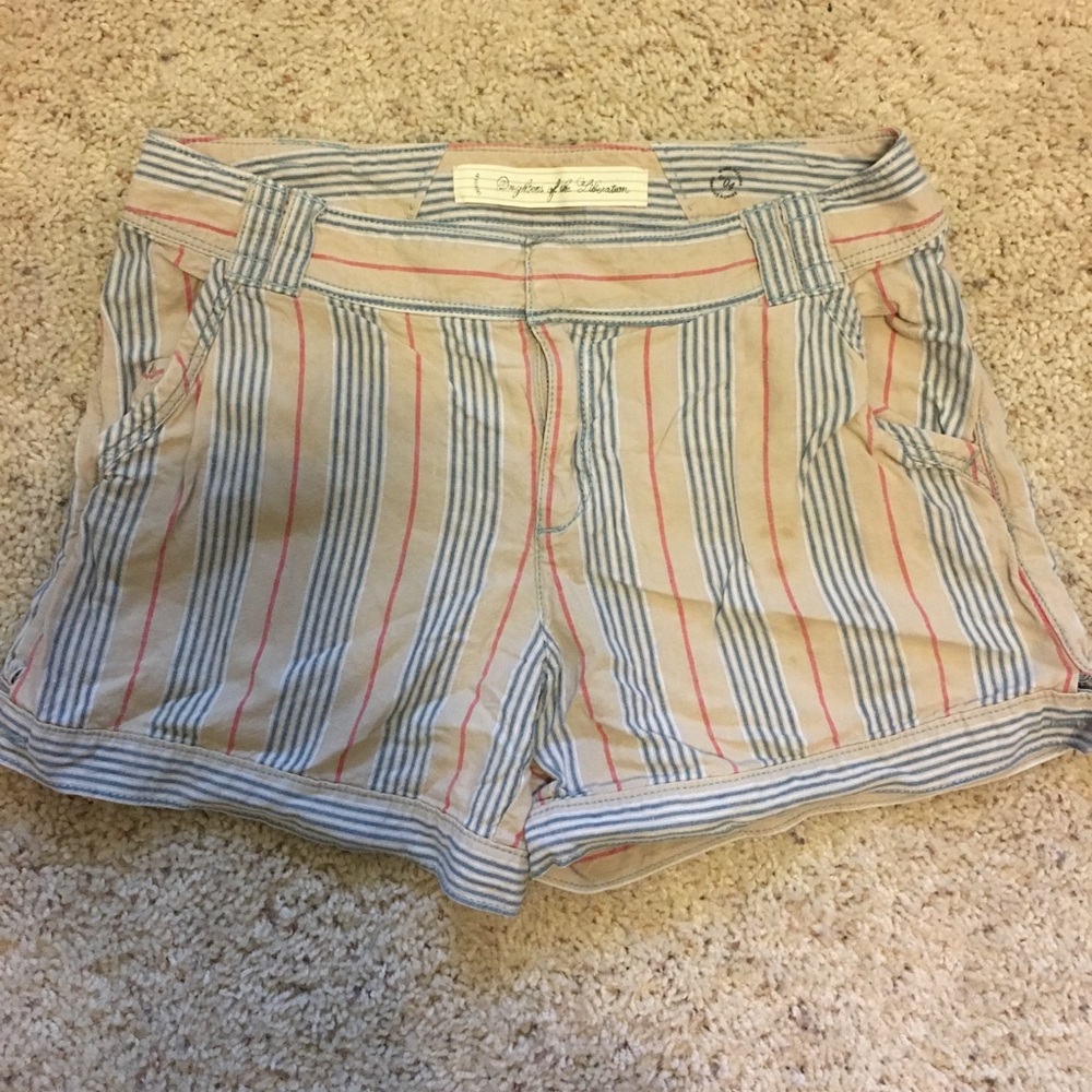 Anthropologie striped linen shorts size 4